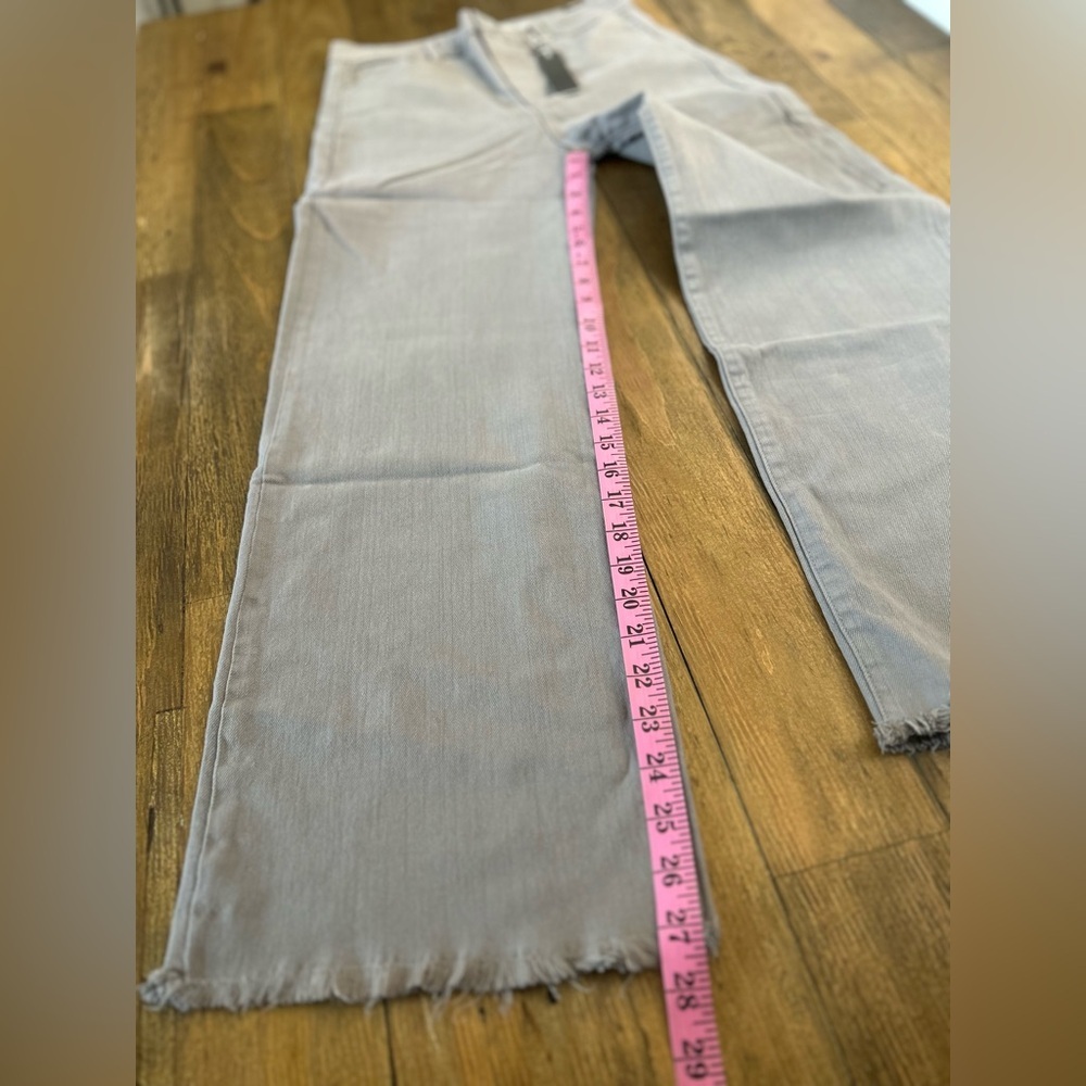 TRACTR Light Charcoal Grey Flannel Soft High Rise Straight Leg Jeans Sz 6/28 - Picture 6 of 12